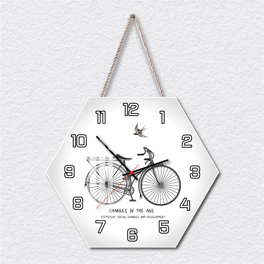Tranh Đồng Hồ Dây Treo Tráng Gương Xe Đạp Nghệ Thuật