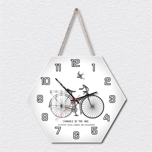 Tranh Đồng Hồ Dây Treo Tráng Gương Xe Đạp Nghệ Thuật