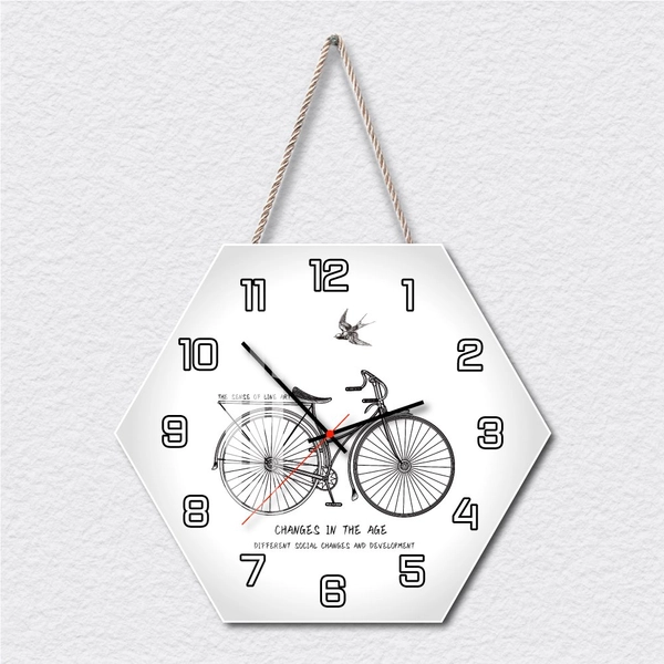 Tranh Đồng Hồ Dây Treo Tráng Gương Xe Đạp Nghệ Thuật