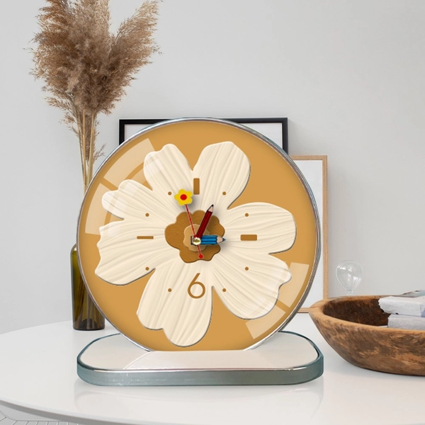 Tranh Đồng Hồ Để Bàn Hoa Nghệ Thuật 3