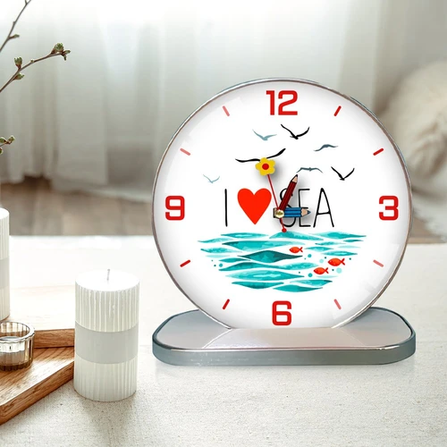 Tranh Đồng Hồ Để Bàn I Love Sea