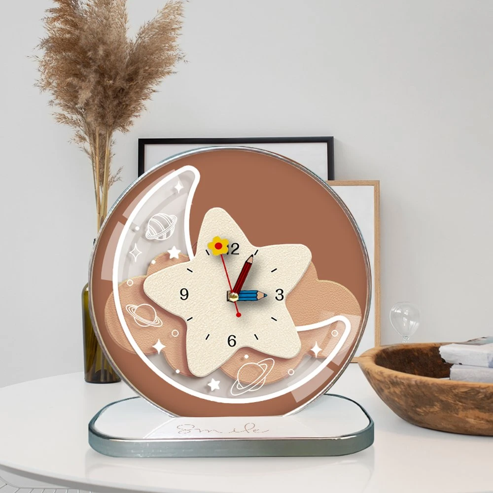 Tranh Đồng Hồ Để Bàn Ngôi Sao Và Mặt Trăng