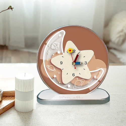 Tranh Đồng Hồ Để Bàn Ngôi Sao Và Mặt Trăng