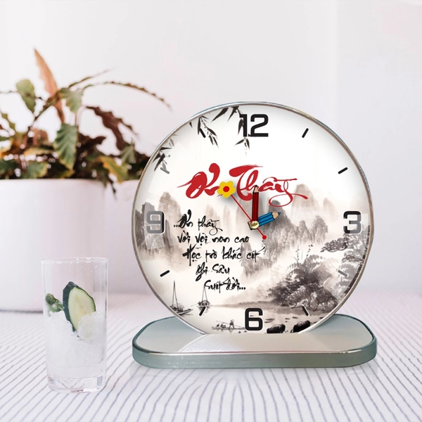 Tranh Đồng Hồ Để Bàn Thư Pháp Nhớ Ơn Thầy Cô
