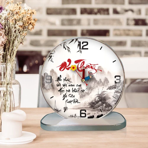 Tranh Đồng Hồ Để Bàn Thư Pháp Ơn Thầy Mẫu 2