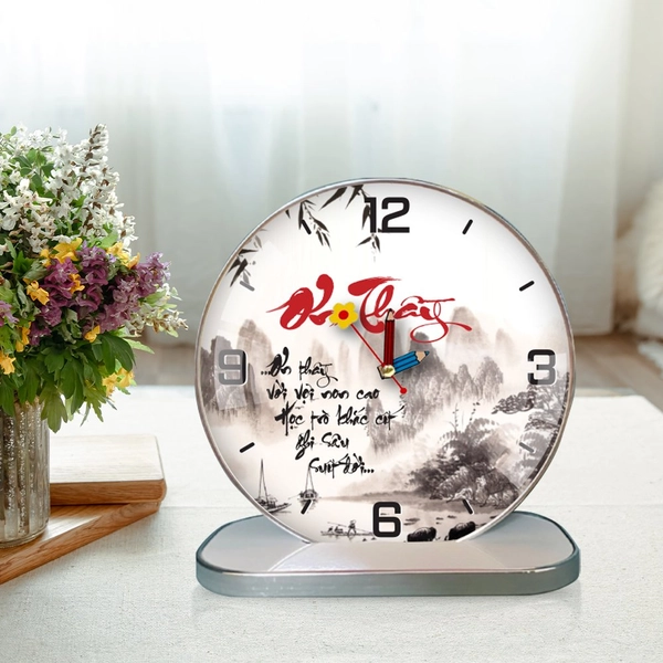 Tranh Đồng Hồ Để Bàn Thư Pháp Nhớ Ơn Thầy Cô