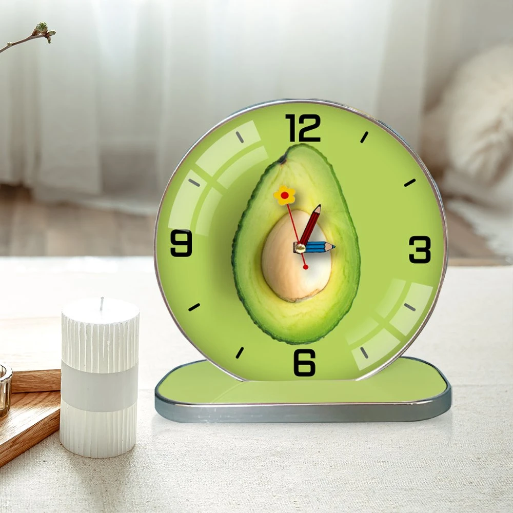 Tranh Đồng Hồ Để Bàn Vintage Quả Bơ Xanh