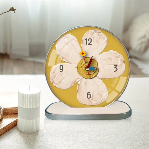 Tranh Đồng Hồ Để Bàn Hoa Nghệ Thuật 6