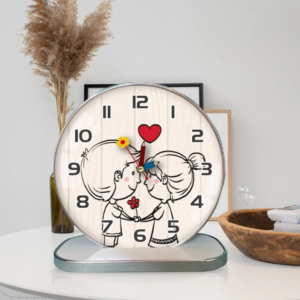 Tranh Đồng Hồ Để Bàn Cặp Đôi Nghệ Thuật