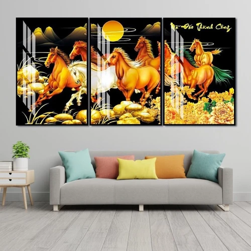 Tranh 3 Tấm Treo Tường Mã Đáo Thành Công 2