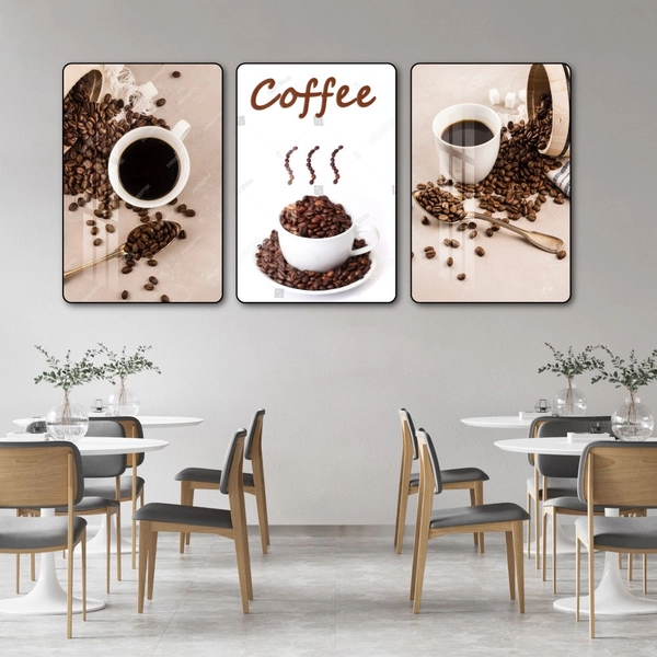 Tranh 3 Tấm Treo Tường Coffee Nghệ Thuật 3