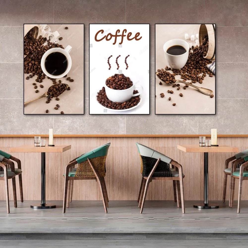 Tranh 3 Tấm Treo Tường Coffee Nghệ Thuật 2