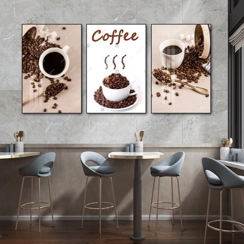 Tranh 3 Tấm Treo Tường Coffee Nghệ Thuật 2