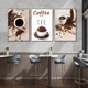 Tranh 3 Tấm Treo Tường Coffee Nghệ Thuật 3