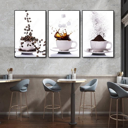 Tranh 3 Tấm Treo Tường Coffee Nghệ Thuật Mẫu 5