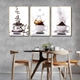 Tranh 3 Tấm Treo Tường Coffee Nghệ Thuật Mẫu 5