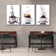 Tranh 3 Tấm Treo Tường Coffee Nghệ Thuật Mẫu 5