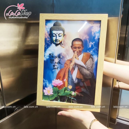 Tranh Đèn Led 3D Đổi Màu 3 Chế Độ Sư Thầy Thích Minh Tuệ