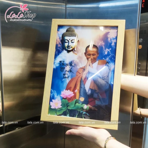 Tranh Đèn Led 3D Đổi Màu 3 Chế Độ Sư Thầy Thích Minh Tuệ