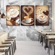Tranh 3 Tấm Treo Tường Coffee Nghệ Thuật Mẫu 10