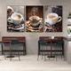 Tranh 3 Tấm Treo Tường Coffee Nghệ Thuật Mẫu 13