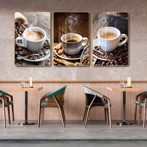 Tranh 3 Tấm Treo Tường Coffee Nghệ Thuật Mẫu 13