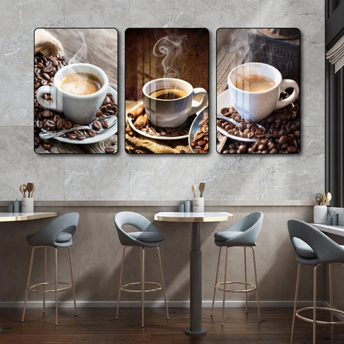 Tranh 3 Tấm Treo Tường Coffee Nghệ Thuật Mẫu 13