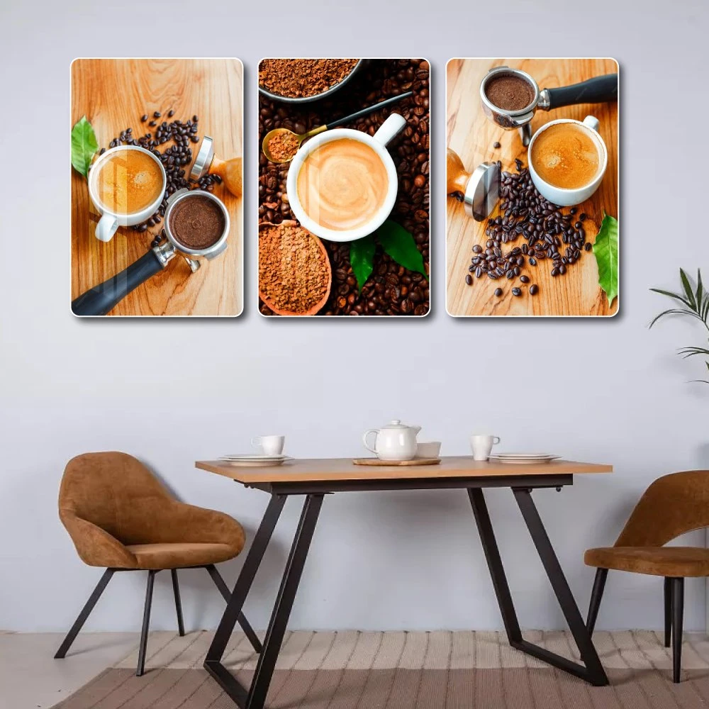 Tranh 3 Tấm Treo Tường Coffee Nghệ Thuật Mẫu 14