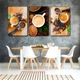 Tranh 3 Tấm Treo Tường Coffee Nghệ Thuật Mẫu 14