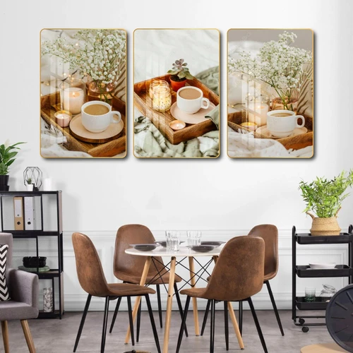 Tranh 3 Tấm Treo Tường Coffee Nghệ Thuật Mẫu 16