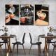 Tranh 3 Tấm Treo Tường Coffee Nghệ Thuật Mẫu 6