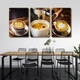 Tranh 3 Tấm Treo Tường Coffee Nghệ Thuật Mẫu 9