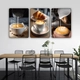 Tranh 3 Tấm Treo Tường Coffee Nghệ Thuật