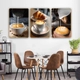 Tranh 3 Tấm Treo Tường Coffee Nghệ Thuật