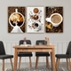 Tranh 3 Tấm Treo Tường Coffee Nghệ Thuật Mẫu 8