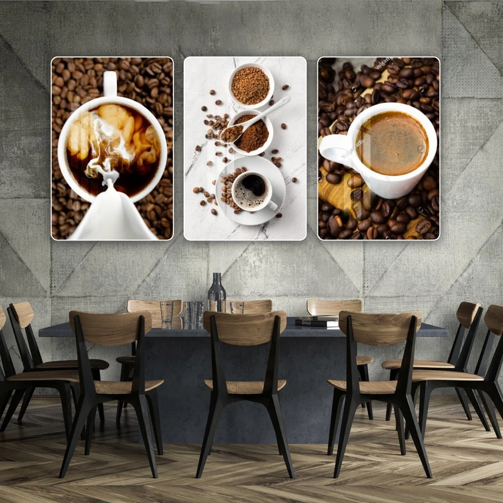 Tranh 3 Tấm Treo Tường Coffee Nghệ Thuật Mẫu 8