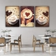 Tranh 3 Tấm Treo Tường Coffee Nghệ Thuật Mẫu 11