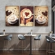 Tranh 3 Tấm Treo Tường Coffee Nghệ Thuật Mẫu 11