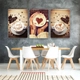 Tranh 3 Tấm Treo Tường Coffee Nghệ Thuật Mẫu 11