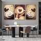 Tranh 3 Tấm Treo Tường Coffee Nghệ Thuật Mẫu 11