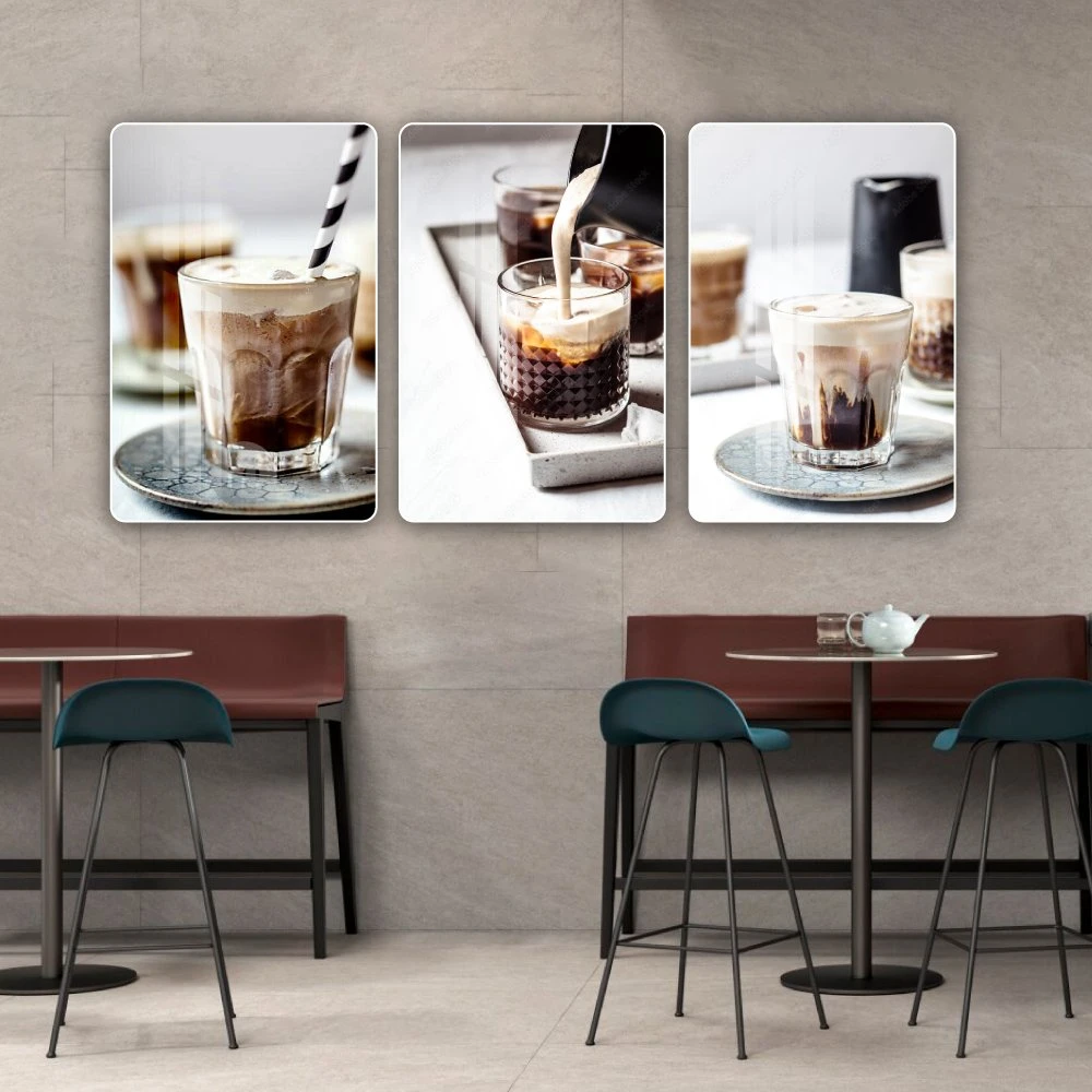 Tranh 3 Tấm Treo Tường Coffee Nghệ Thuật Mẫu 12