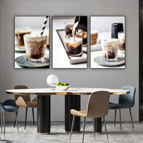 Tranh 3 Tấm Treo Tường Coffee Nghệ Thuật Mẫu 12
