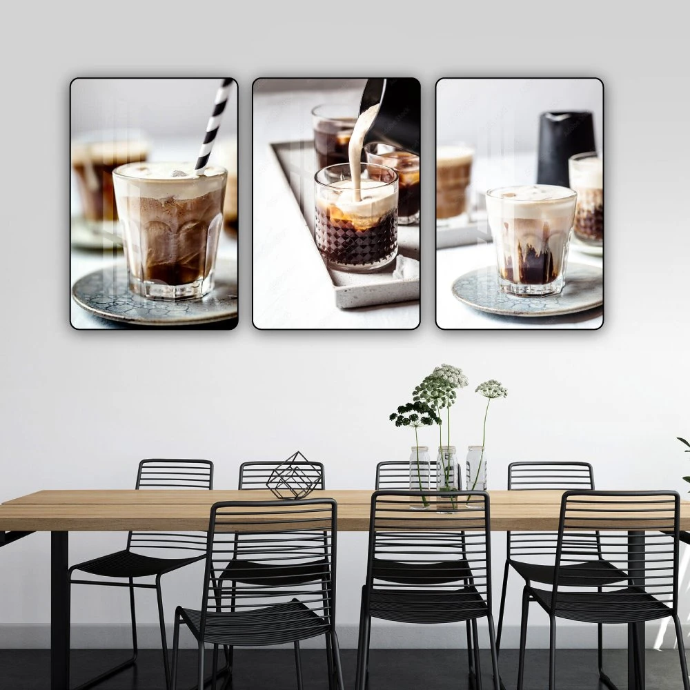 Tranh 3 Tấm Treo Tường Coffee Nghệ Thuật Mẫu 12