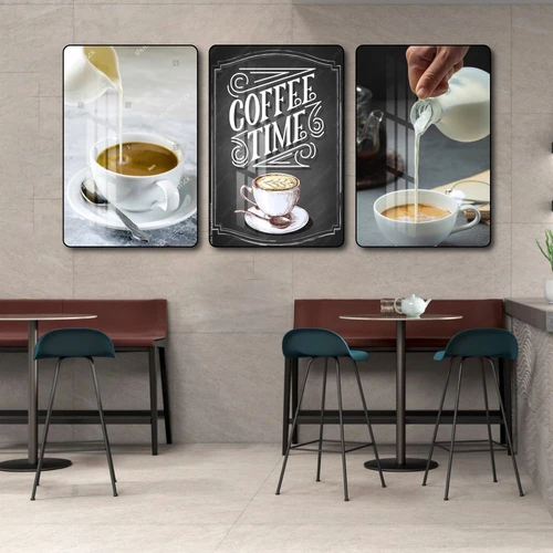 Tranh 3 Tấm Treo Tường Coffee Nghệ Thuật Mẫu 15