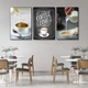 Tranh 3 Tấm Treo Tường Coffee Nghệ Thuật Mẫu 15