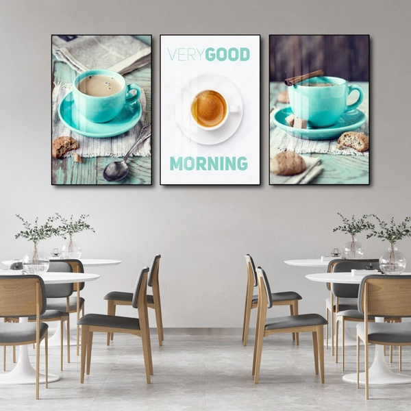 Tranh 3 Tấm Treo Tường Coffee Nghệ Thuật Mẫu 17