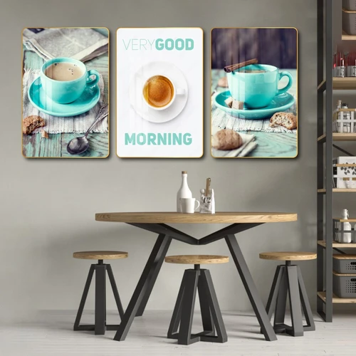 Tranh 3 Tấm Treo Tường Coffee Nghệ Thuật Mẫu 17