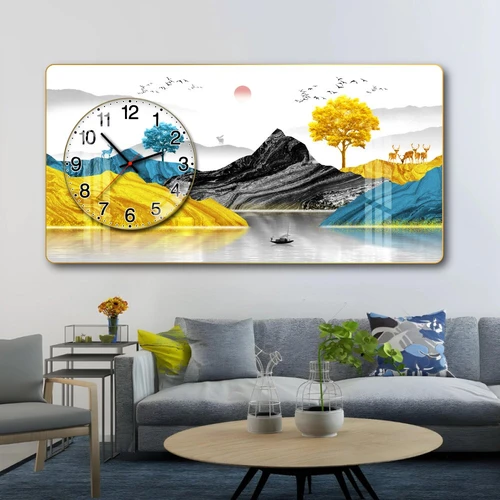 Tranh Đồng Hồ Nổi 3D Phong Cảnh Sơn Thủy Hữu Tình