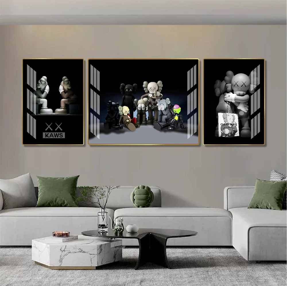 Tranh treo tường nhân vật biểu tượng Kaws mẫu 302