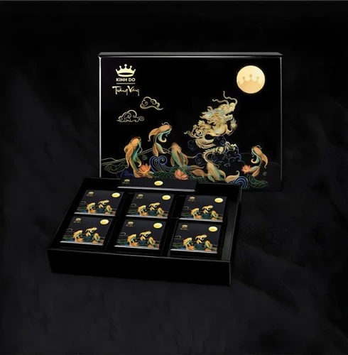 Bánh trung thu Kinh Đô Trăng Vàng Black And Gold Kim Cương Hộp 6 Bánh